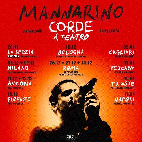 MANNARINO torna a grande richiesta con CORDE