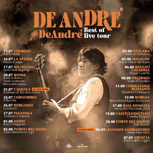 Il tour di CRISTIANO DE ANDRÉ con le canzoni di Faber