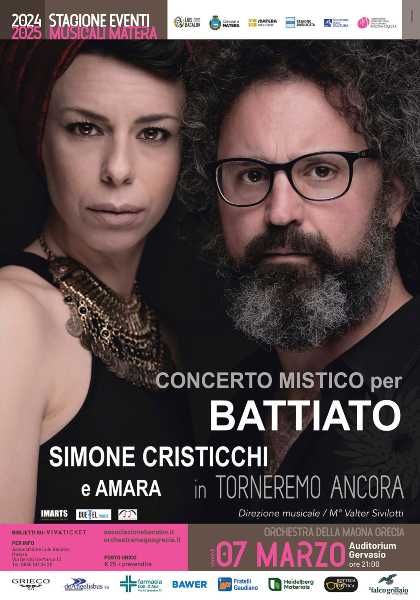 Torneremo ancora: il concerto mistico per Franco Battiato con Simone Cristicchi e Amara