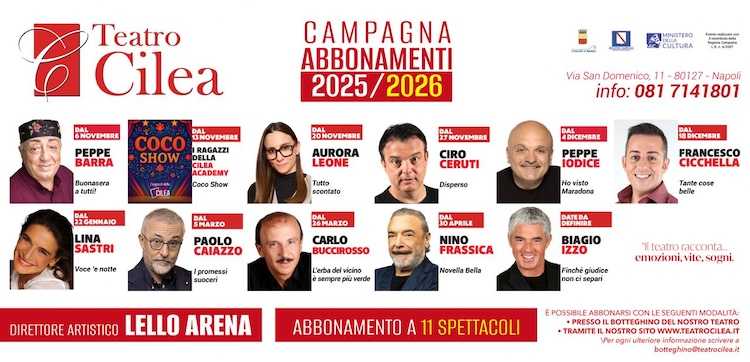 La stagione 2025/2026 del Teatro Cilea: undici spettacoli tra tradizione e innovazione