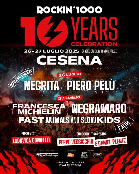 Rockin'1000 Week: Cesena si trasforma nel palcoscenico del rock mondiale