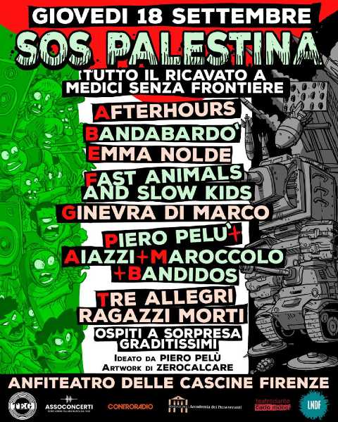 SOS PALESTINA!: La musica unisce per un gesto di solidarietà a Firenze