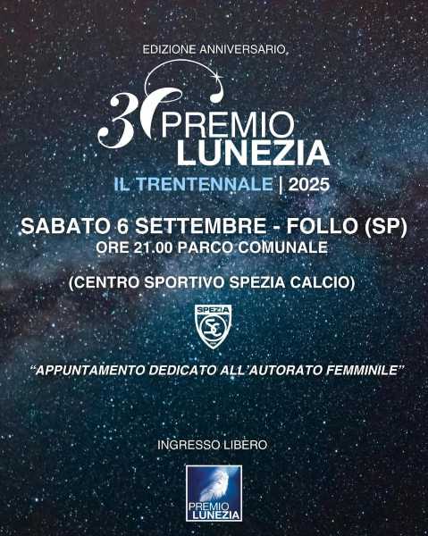 Premio Lunezia 2025: tre nuovi appuntamenti per celebrare i trent'anni