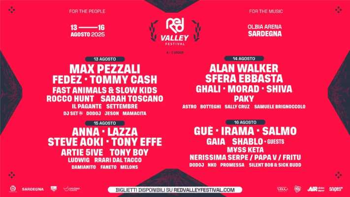 Red Valley Festival 2025: il decennale che promette spettacolo
