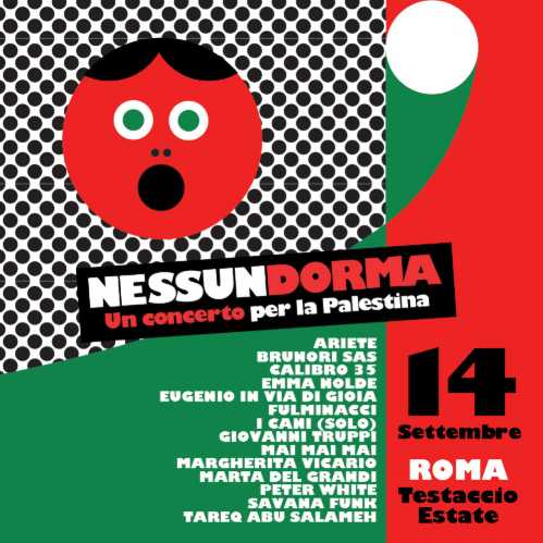 Nessun Dorma 2025: a Roma musica e solidarietà per la Palestina con Brunori Sas, Ariete e tanti altri