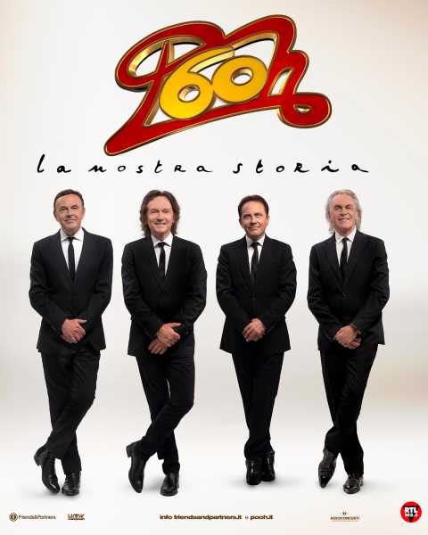 🎸 Pooh 60 – La nostra storia: il tour evento che farà rivivere 60 anni di emozioni in 14 concerti unici